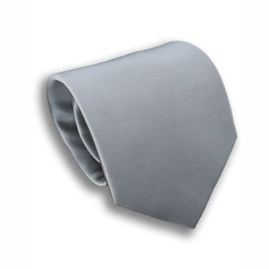 “LIGHT SILVER” POLYESTER TIE