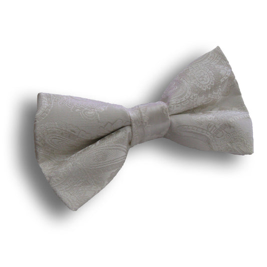 IVORY PAISLEY BOW TIE