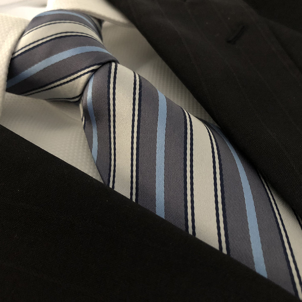 “BANDA BLU” POLYESTER TIE