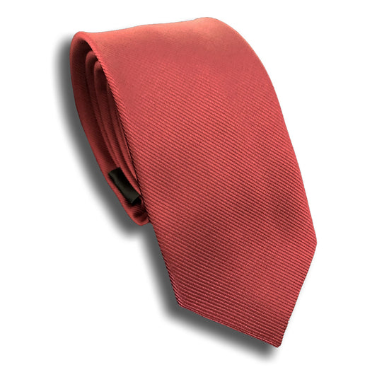 “BURGUNDY” SKINNY POLYESTER TIE