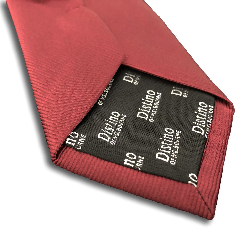 “BURGUNDY” SKINNY POLYESTER TIE