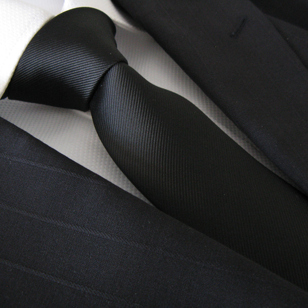 “BLACK” SKINNY POLYESTER TIE