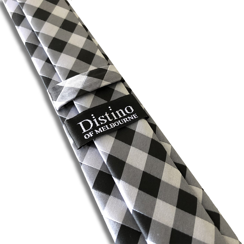 “CHECKERED” SKINNY POLYESTER TIE