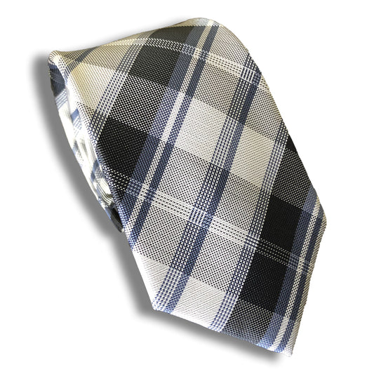 “THE PLAID” SKINNY POLYESTER TIE