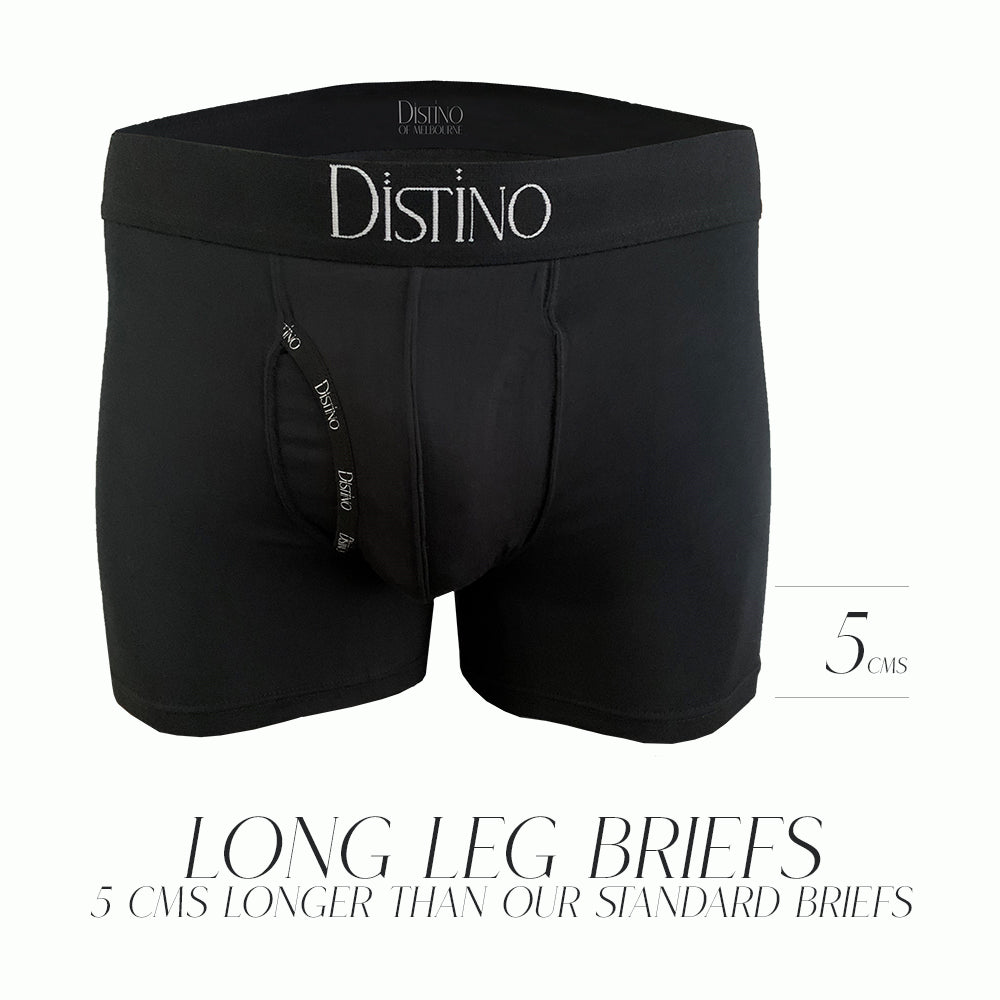 Distino Bamboo Boxer Briefs - Long Leg (9 Pack Deal)