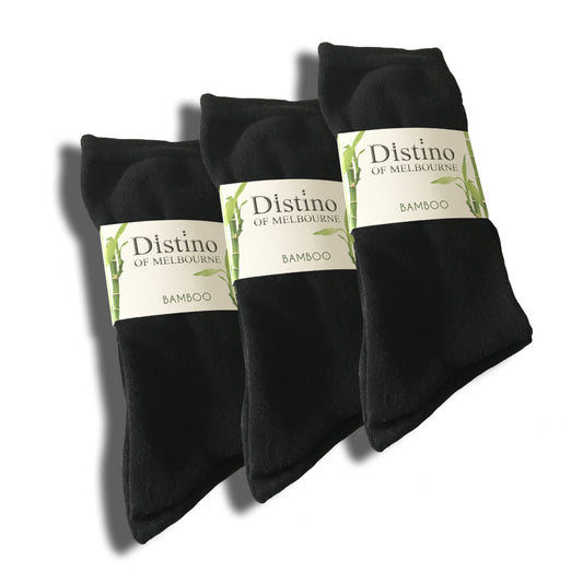 Distino Bamboo Black Dress Socks - 3 Pack Deal