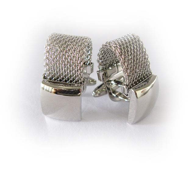 “Signature” Banded Chain Cufflinks