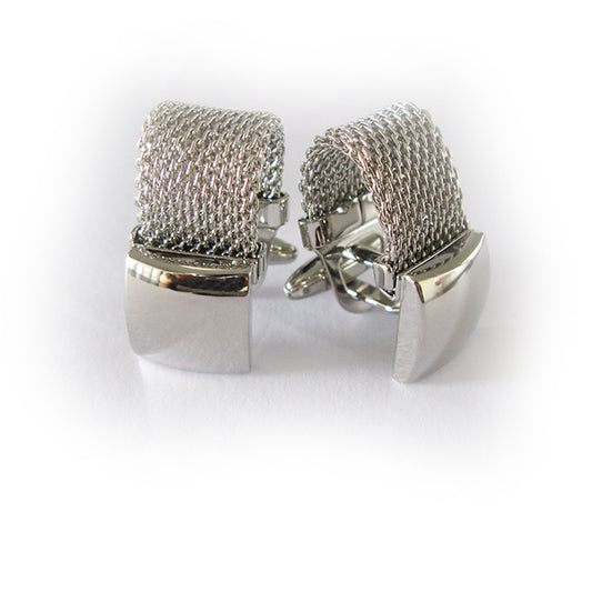 “Signature” Banded Chain Cufflinks