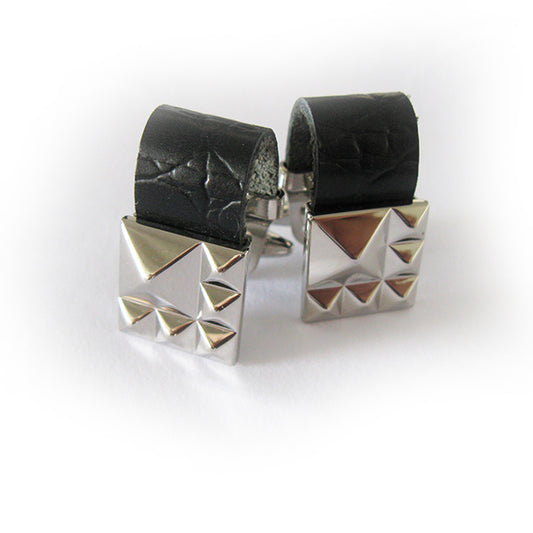 “Pelle” Leather Banded Cufflinks