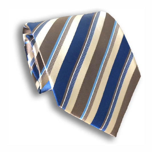 “MORNING LATTE” SEVEN FOLD SILK NECK TIE