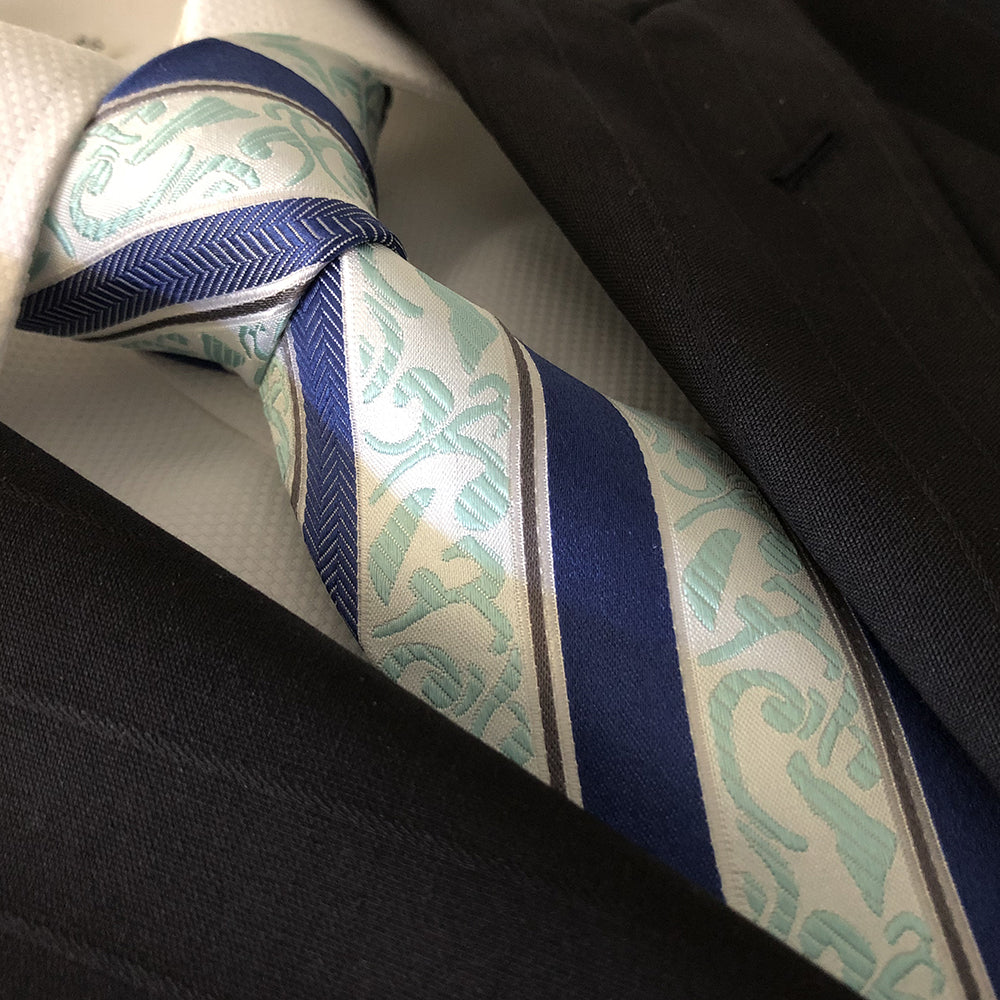 “PERSIAN BLUE” SILK NECK TIE