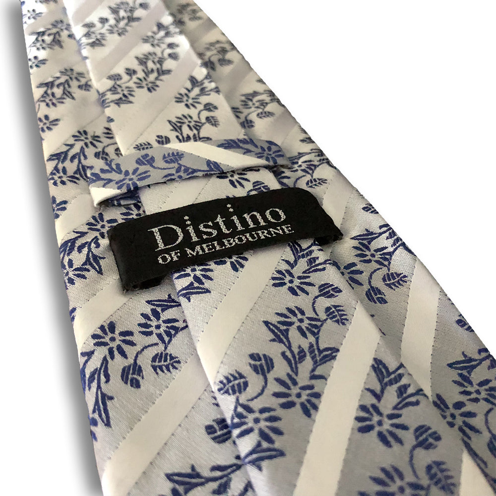 “ORIENTAL BLUE” SEVEN FOLD SILK NECK TIE