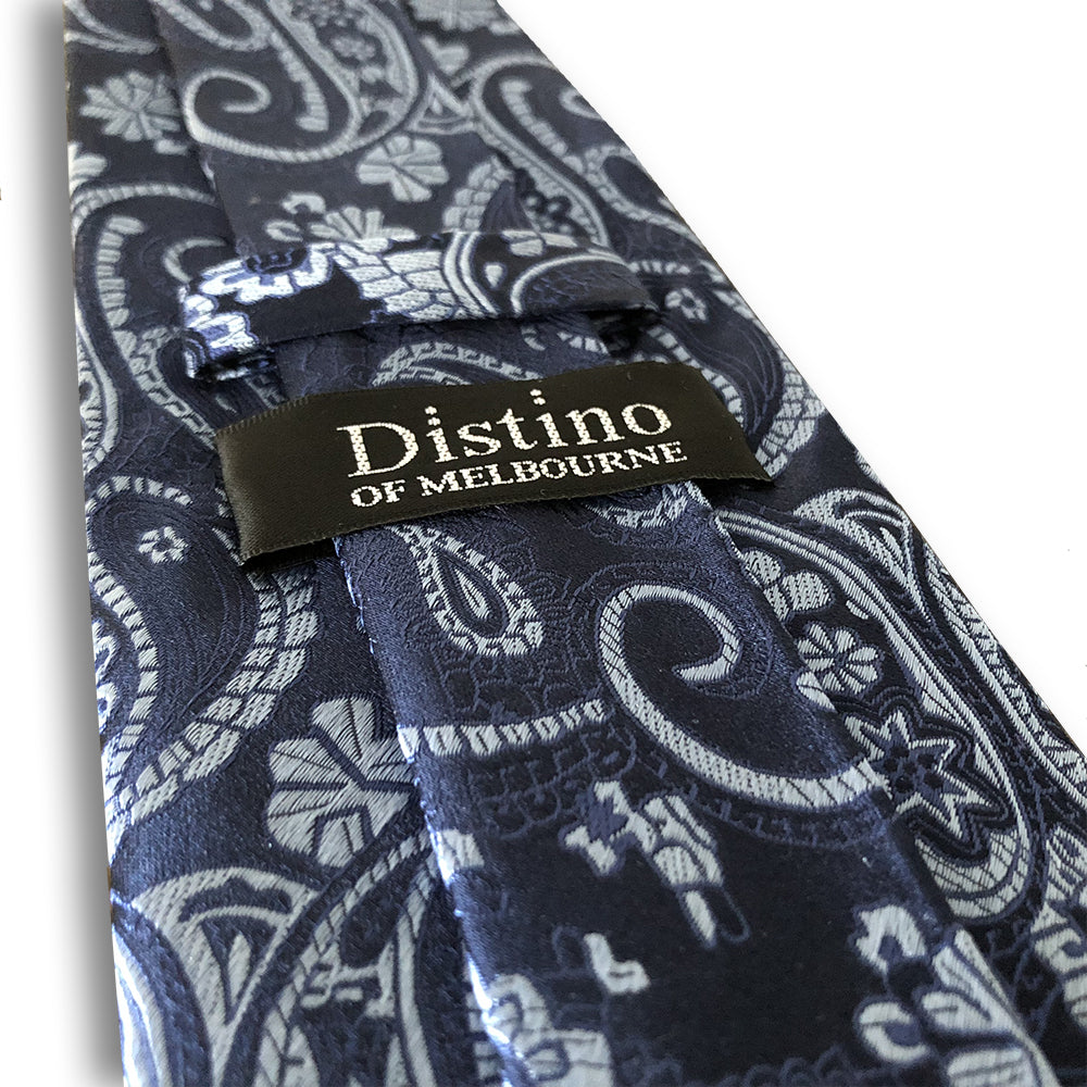 “PENCHANT FOR PAISLEY” SEVEN FOLD SILK NECK TIE